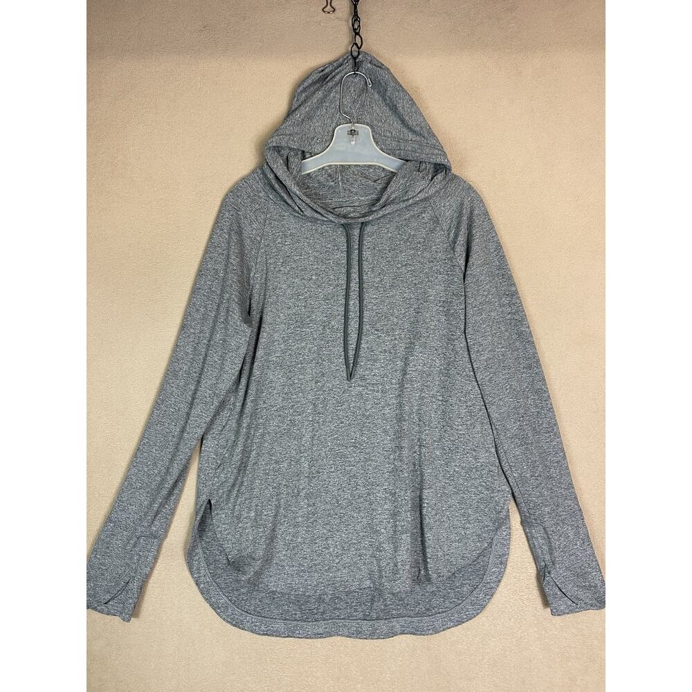 Athleta Hoodie Womens M Gray Uptempo Athletic Long Sleeve Pullover Sweatshirt